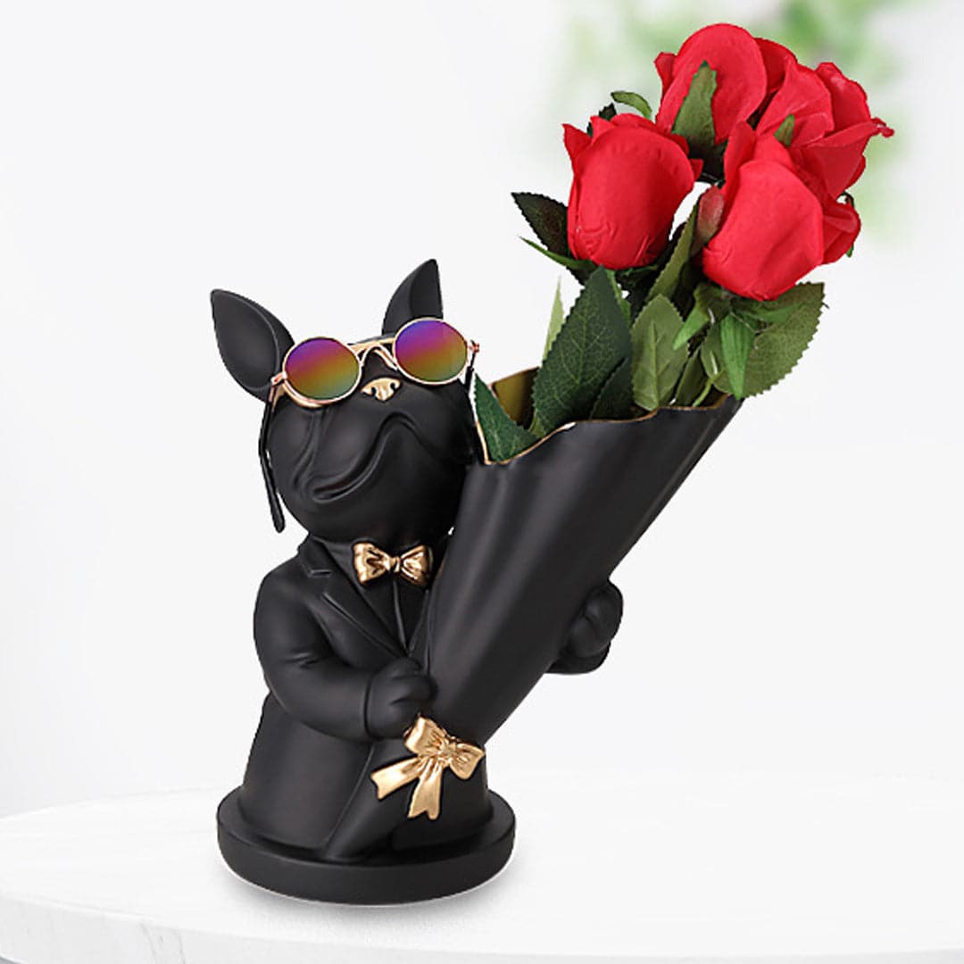 French Bulldog Flower Vase Feajoy