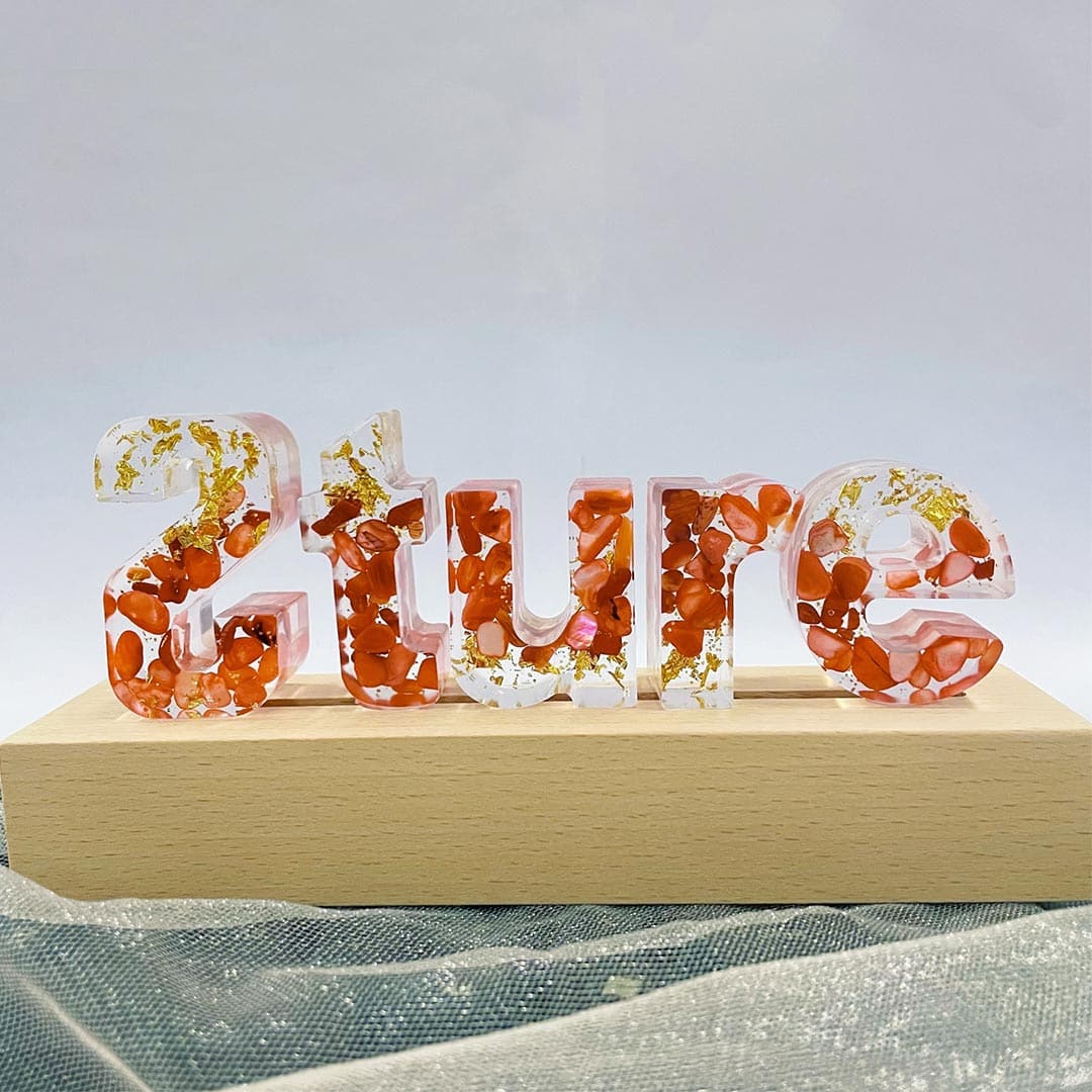 Stone Resin Letter Lamp - HANDMADE Feajoy