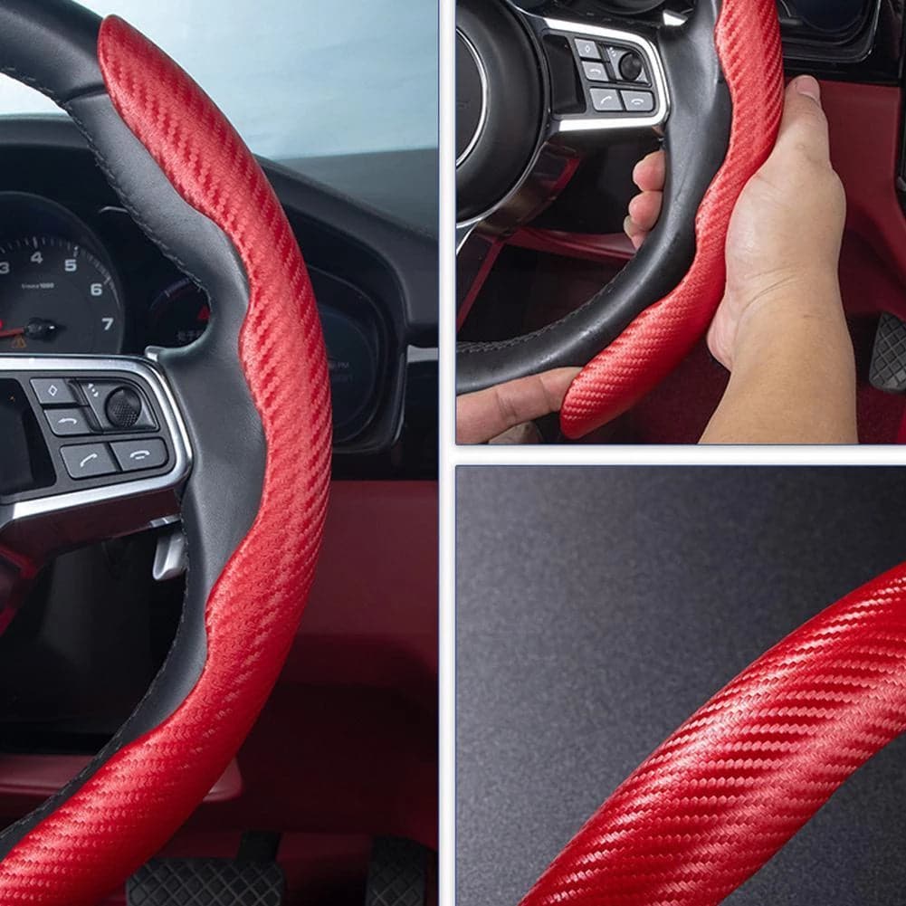 Carbon Fiber Steering Wheel Cover dylinoshop