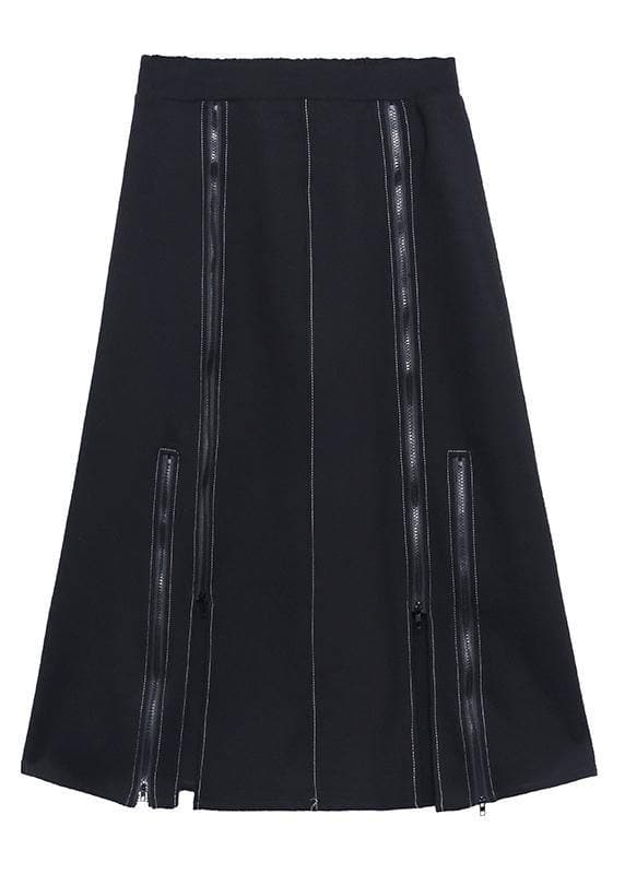 A-line skirt women's high waist mid length winter fashion black skirt AT-SKTS201202