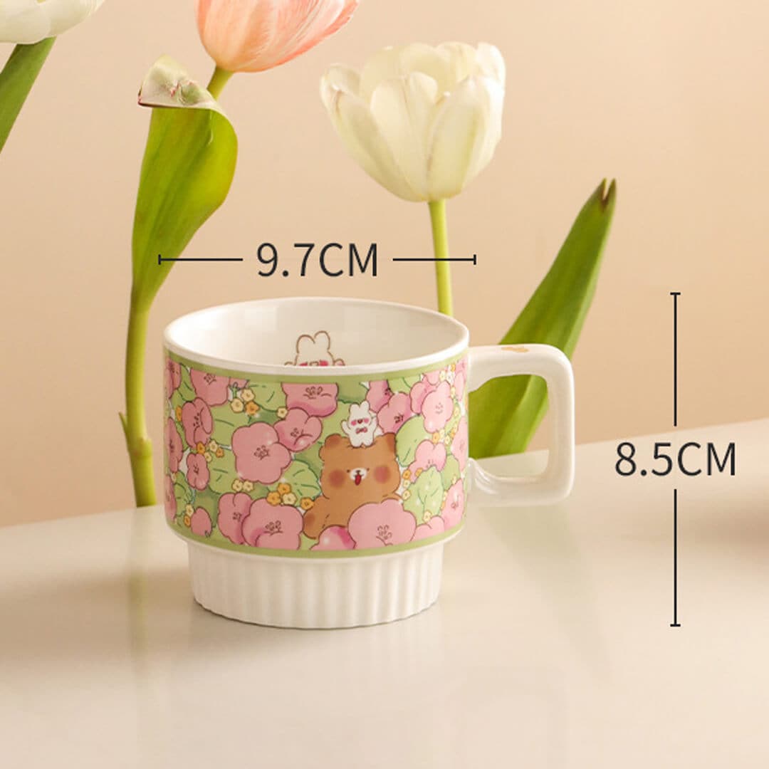 Flower Ceramic Coffee Mug dylinoshop