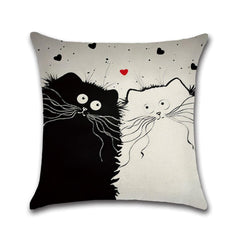 Meow Meow Cushion Covers Feajoy