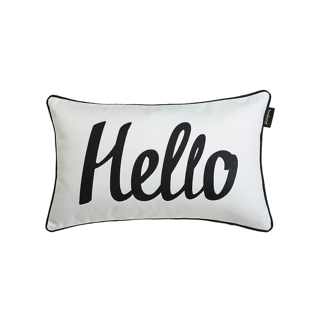 Hello Print Minimalist Pillow Cover Feajoy