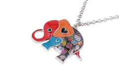 Acrylic An Elephant Cartoon Pattern Necklace Charm Jewelry BJS1146 Touchy Style