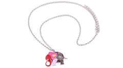 Acrylic An Elephant Cartoon Pattern Necklace Charm Jewelry BJS1146 Touchy Style