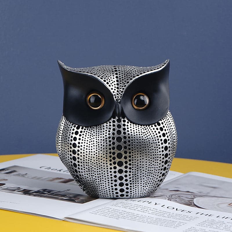 Dots Owl Resin Statues Feajoy