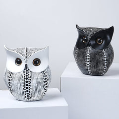 Dots Owl Resin Statues Feajoy