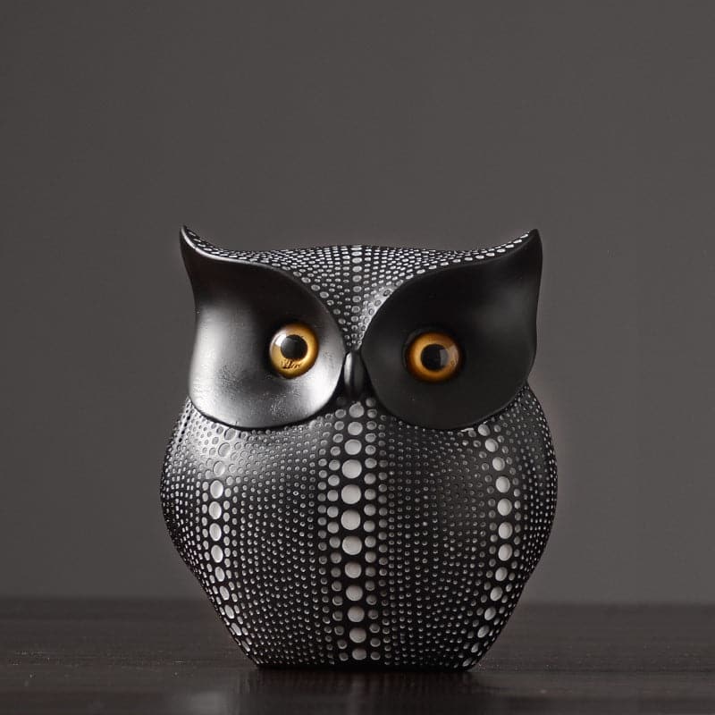 Dots Owl Resin Statues Feajoy