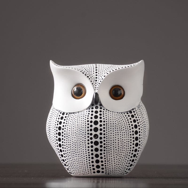 Dots Owl Resin Statues Feajoy