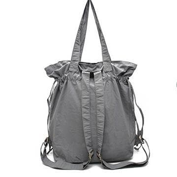 Aesthetic gray outfit Street Style Double Front Pockets Simple Drawstring Backpacks BGS200801