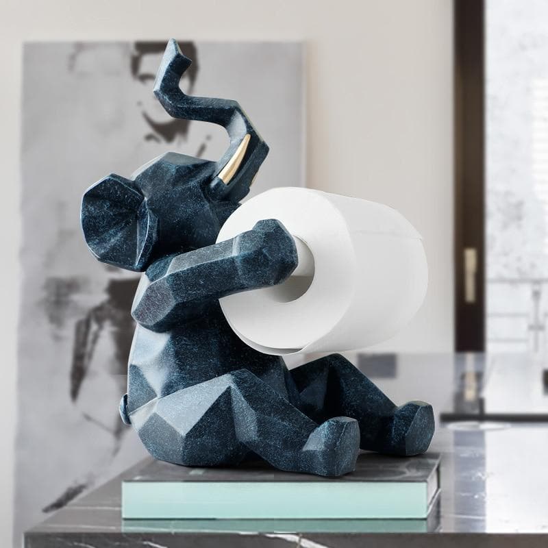 Geometric Elephant/Deer Toilet Roll Holder Feajoy