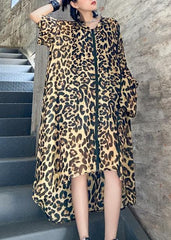 Art Leopard dresses Metropolitan Museum Life hooded zippered Maxi Summer Dress AT-LTP200723