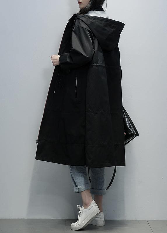 Art black Fashion clothes For Women coats hooded zippered coats TCT201207