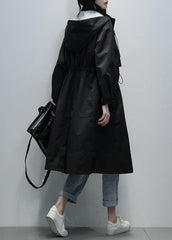 Art black Fashion clothes For Women coats hooded zippered coats TCT201207