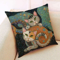 Gustav Klimt Cats Art Pillowcases Feajoy