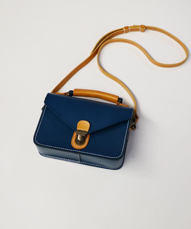 Beautiful Blue Calf Leather Women's Satchel Handbag ZP-BGS220816