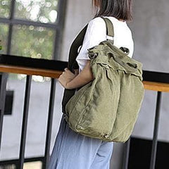 Beautiful For Women Casual green Canvas Square Backpack BGS200801