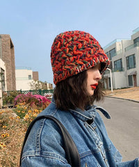 Beautiful Orange Handmade Knit Bucket Hat dylinoshop