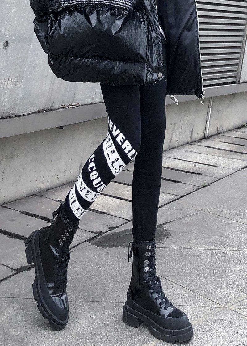 Black leggings female winter large size high waist  nine points feet pants women AT-LPTS191113