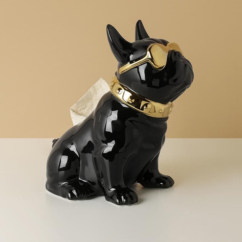 French Bulldog Ceramic Tissue Box Feajoy