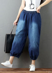 Bohemian Denim blue wrinkled lantern Pants Spring YSBS-LPTS220118