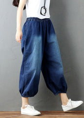 Bohemian Denim blue wrinkled lantern Pants Spring YSBS-LPTS220118