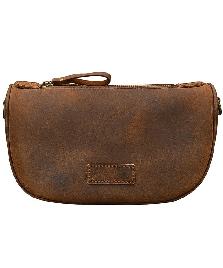 Boutique Brown Calf Leather Messenger Bag ZP-BGS220816