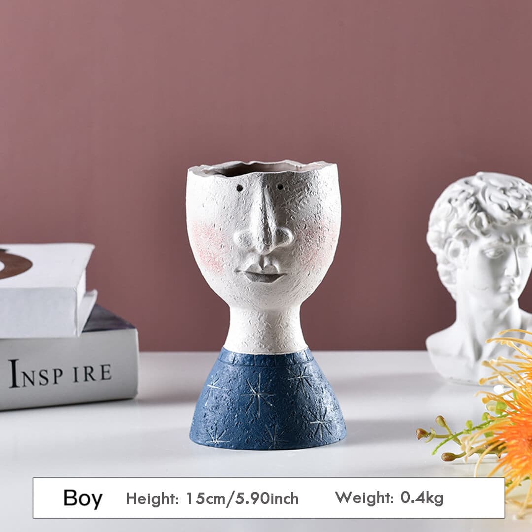 Art Family Portrait Sculpture Flower Vase dylinoshop