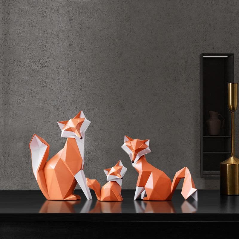 Geometric Orange Fox Feajoy