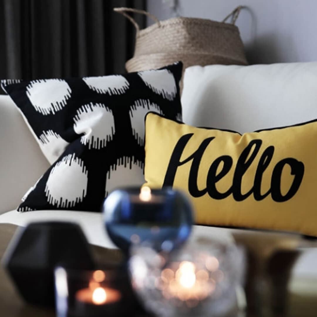 Hello Print Minimalist Pillow Cover Feajoy