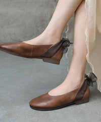 Casual Chocolate Gladiator Flat Shoes Genuine Leather PDX210609