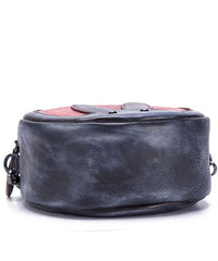 Chic Dark Grey Animal Patchwork Paitings Leather Messenger Bag BGS220210