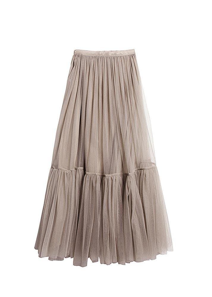 Chic Grey tulle Patchwork A Line Summer Skirts CDM-SKTS210408