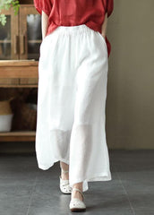 Chocolate Casual Summer Ramie Wide Leg Pants GK-LPTS210720