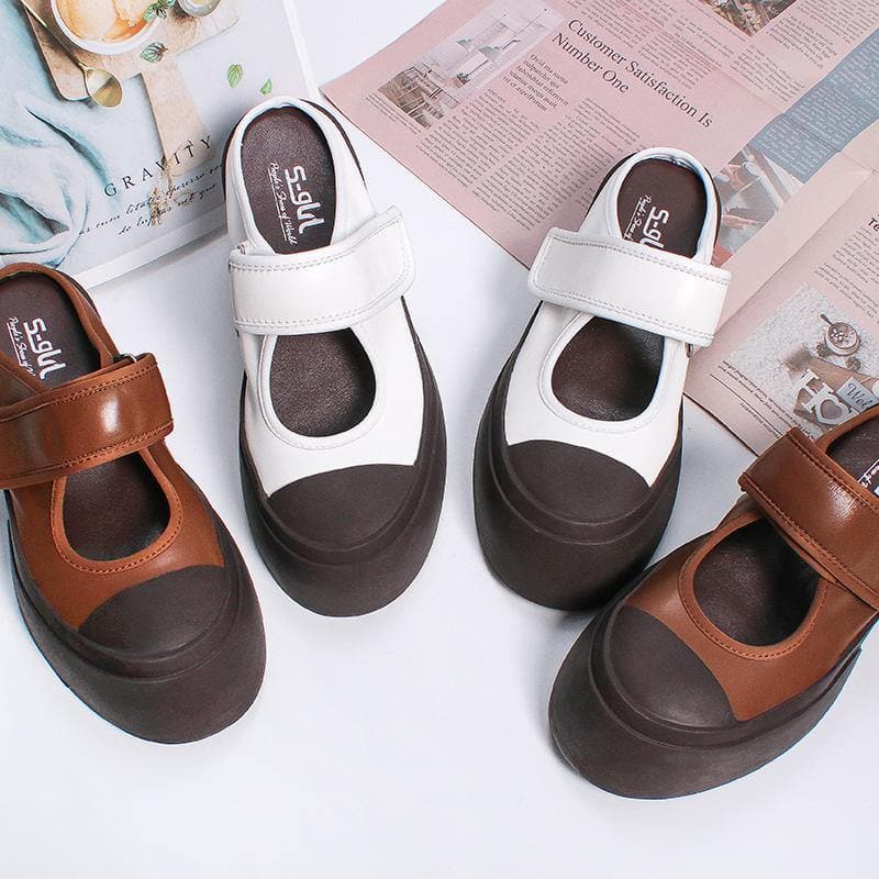 Chocolate Platform Buckle Strap Slide Sandals AT-LT210628