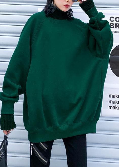 Chunky green knitted pullover fall fashion winter sweaters o neck AT-NTP191101