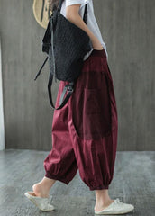 Classy Mulberry Pockets Patchwork lantern Pants Fall GK-LPTS210819