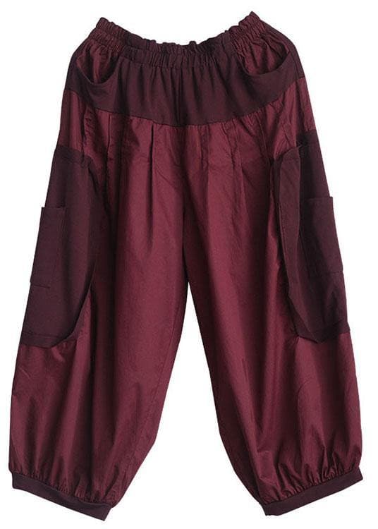 Classy Mulberry Pockets Patchwork lantern Pants Fall GK-LPTS210819