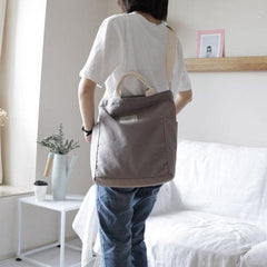 Comfy Women Casual gray Patchwork Large Canvas Shoulder Bag BGS200801