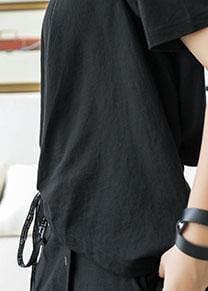 DIY black cotton clothes For Women false two pieces Traveling summer Dress AT-SDL190717