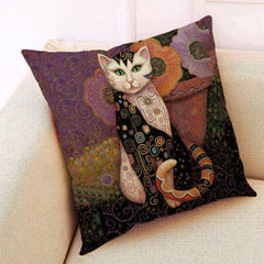 Gustav Klimt Cats Art Pillowcases Feajoy