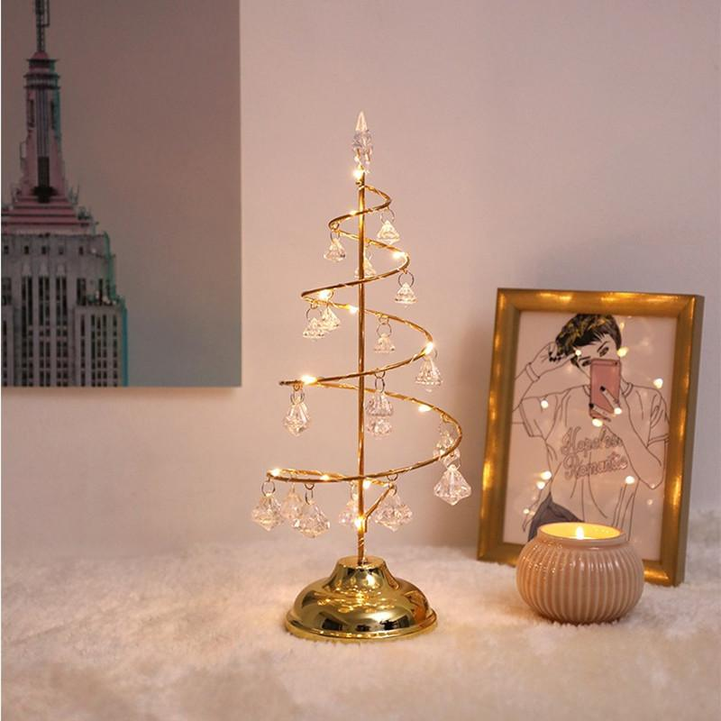 Christmas Tree Shaped Crystal Lamp dylinoshop