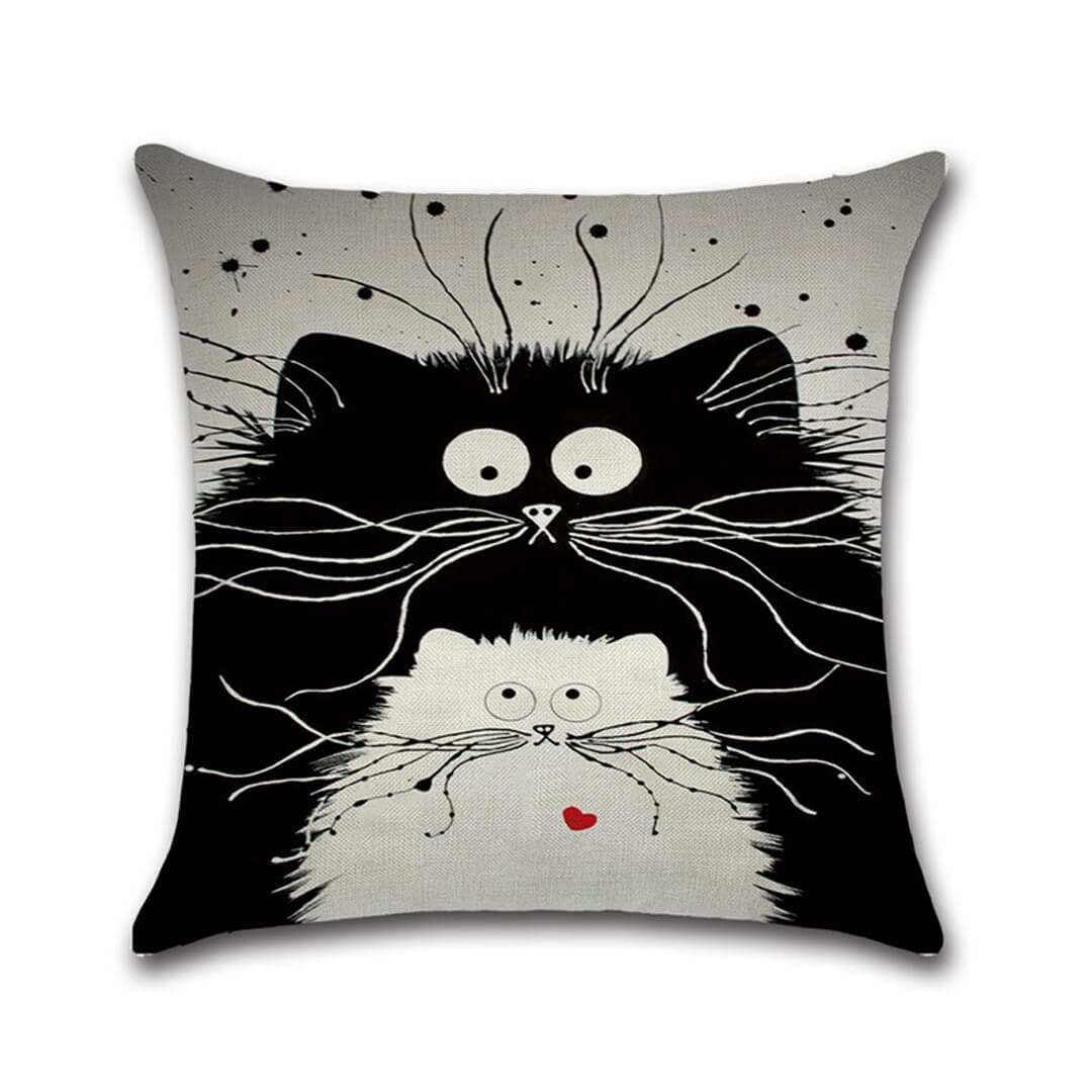 Meow Meow Cushion Covers Feajoy