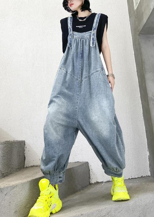 Denim blue overalls new summer thin casual one-piece pants AT-JPTS200623