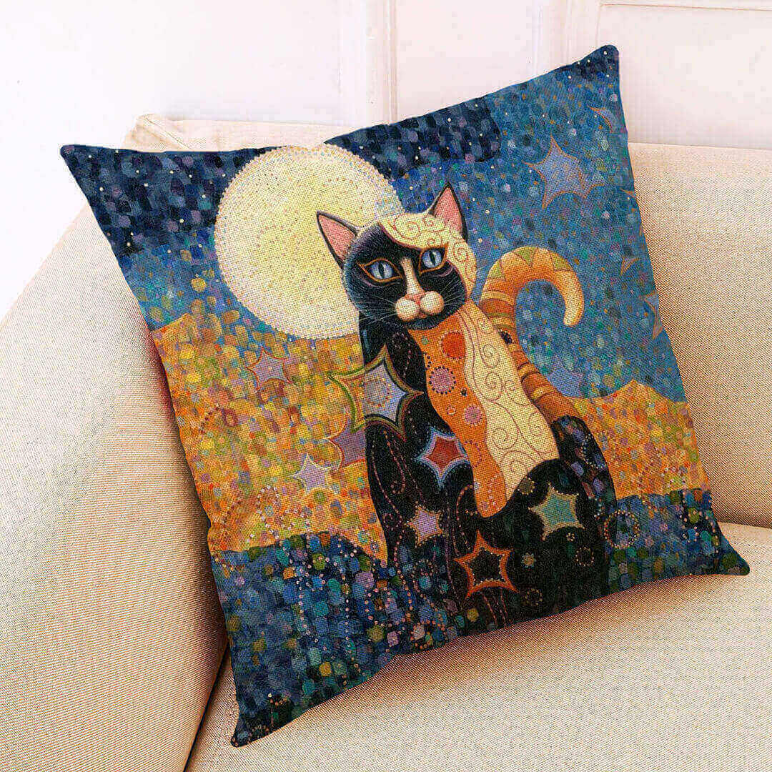 Gustav Klimt Cats Art Pillowcases Feajoy