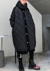 Elegant plus size jacket winter coats black v neck thick winter parkas AT-DJK191101