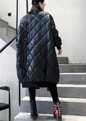 Elegant plus size jacket winter coats black v neck thick winter parkas AT-DJK191101