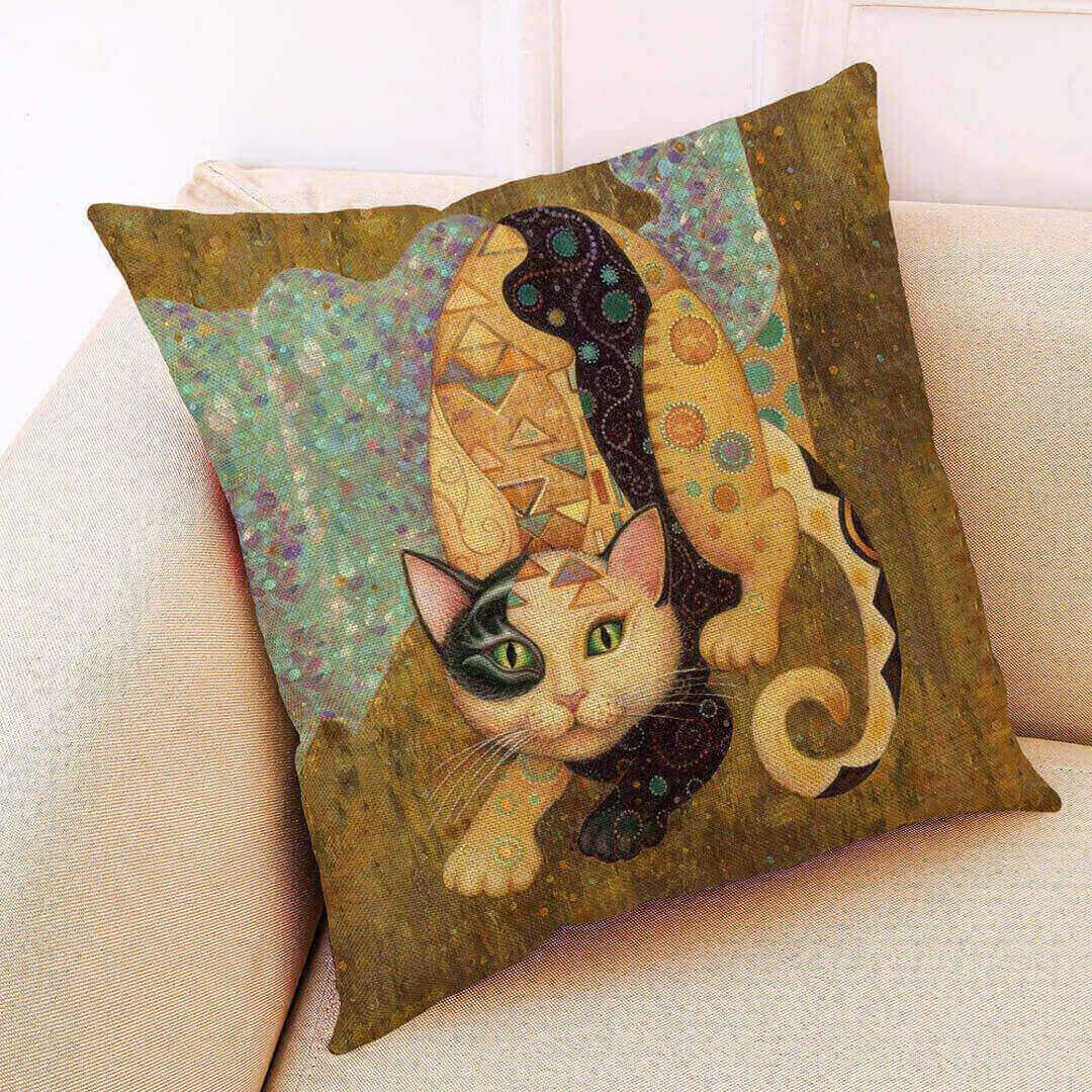 Gustav Klimt Cats Art Pillowcases Feajoy