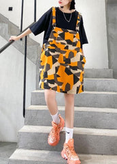 Fake two-piece splicing dress female summer large size medium long a-line skirt female summer AT-SDM200623