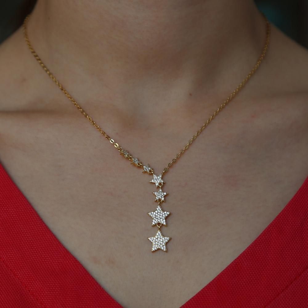 Fashion 7 Stars Necklaces Charm Jewelry Touchy Style